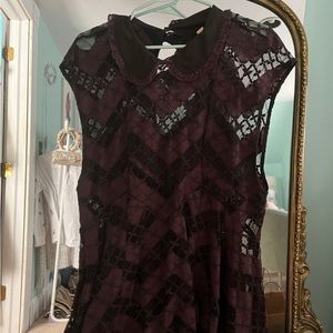 Free people black lace top